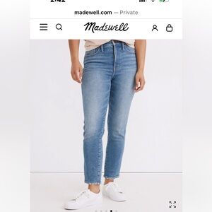 Madewell Stovepipe Jeans High Waste Jeans Ditmas Wash Sz 23 Live 14